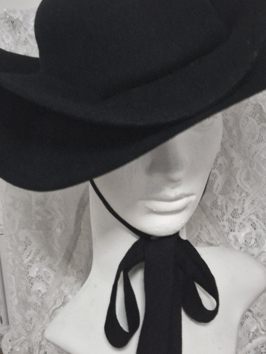 Sculptural Recurve Wool Felt Hat