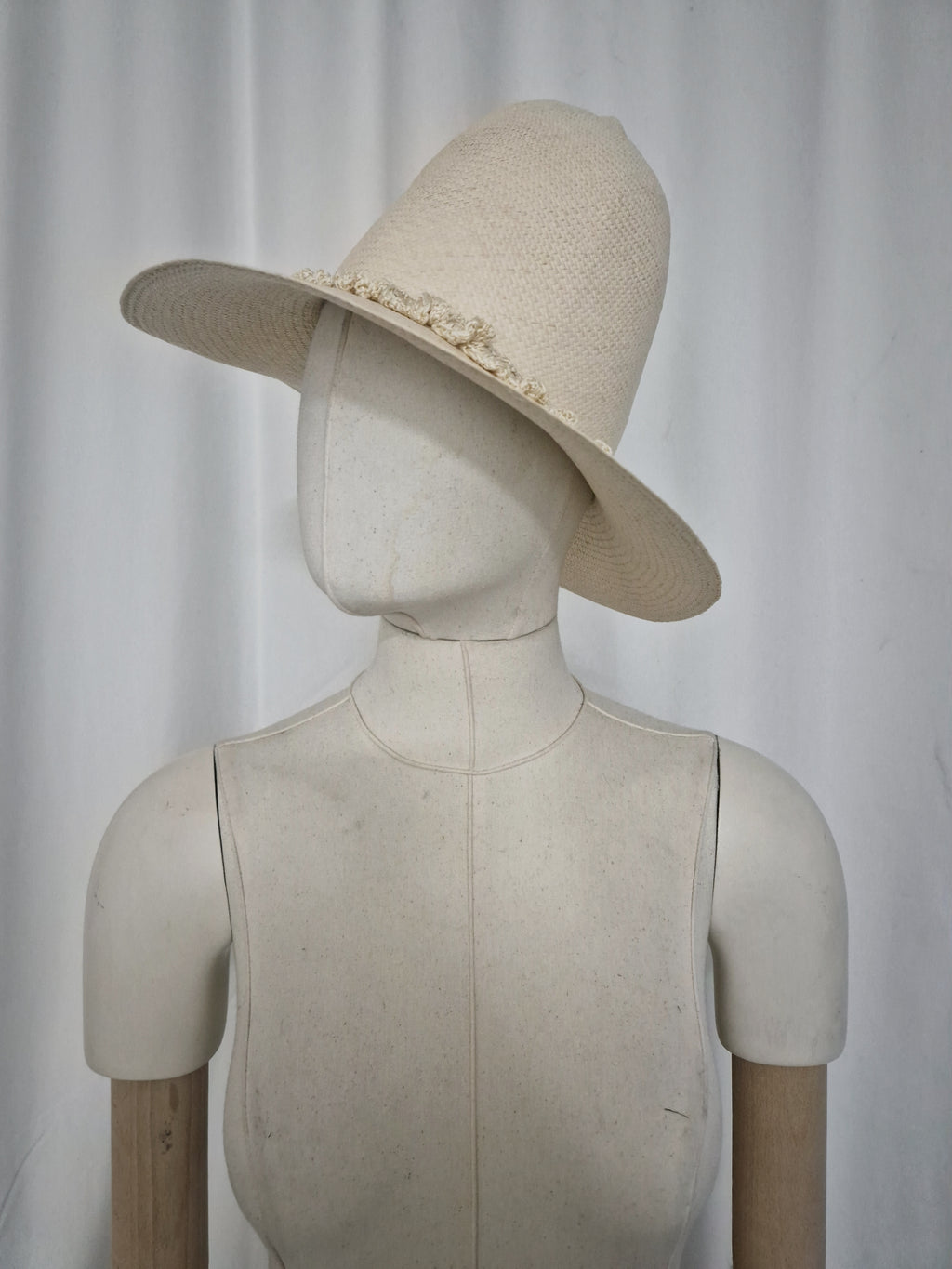Handwoven Toquilla Straw Couture Hat