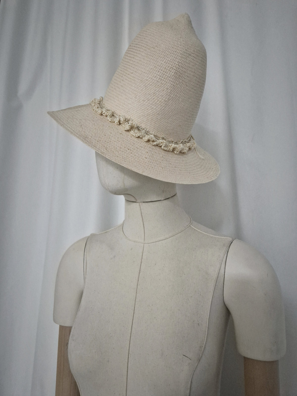 Handwoven Toquilla Straw Couture Hat