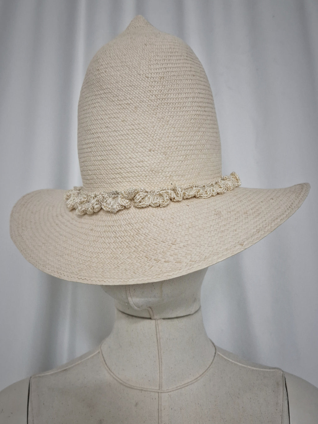 Handwoven Toquilla Straw Couture Hat