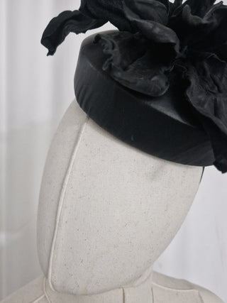 Leather flower hat
