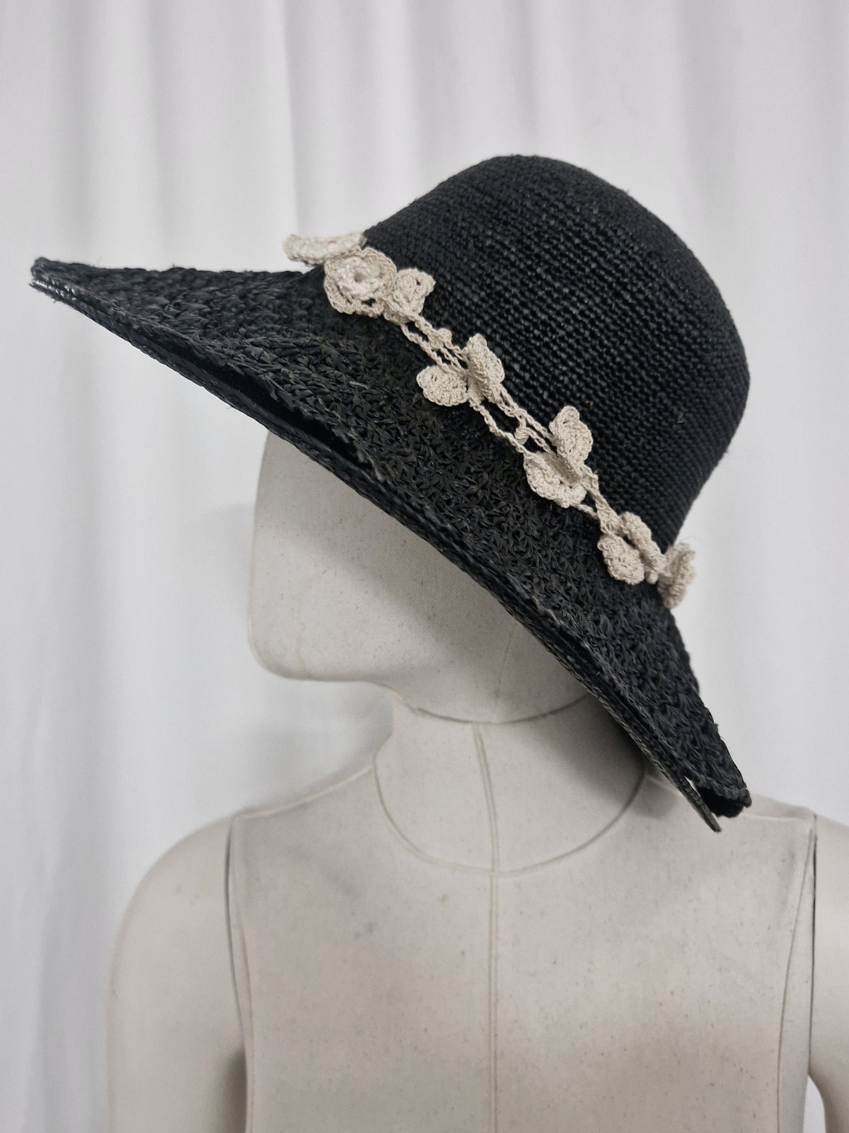 Crochet Embellishment Panama `Hat